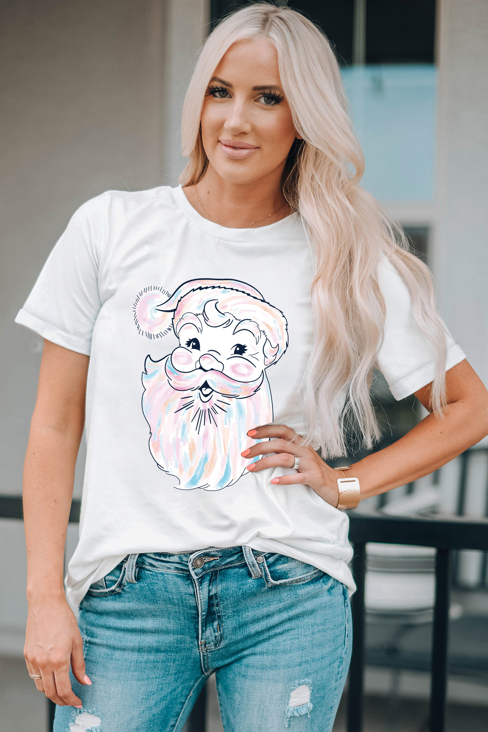 White Harvest Pumpkin Graphic Thanksgiving Tee