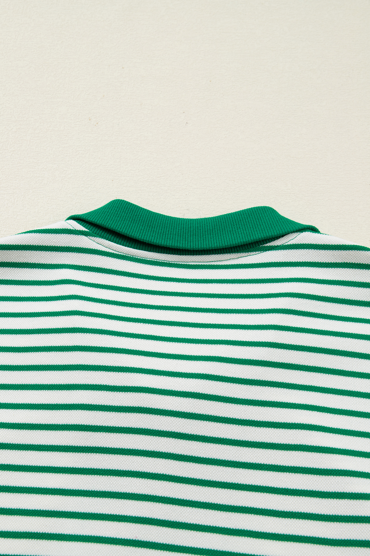 Green Stripe Magic St Patricks Day Sequin Graphic Zip Polo Tee Dress