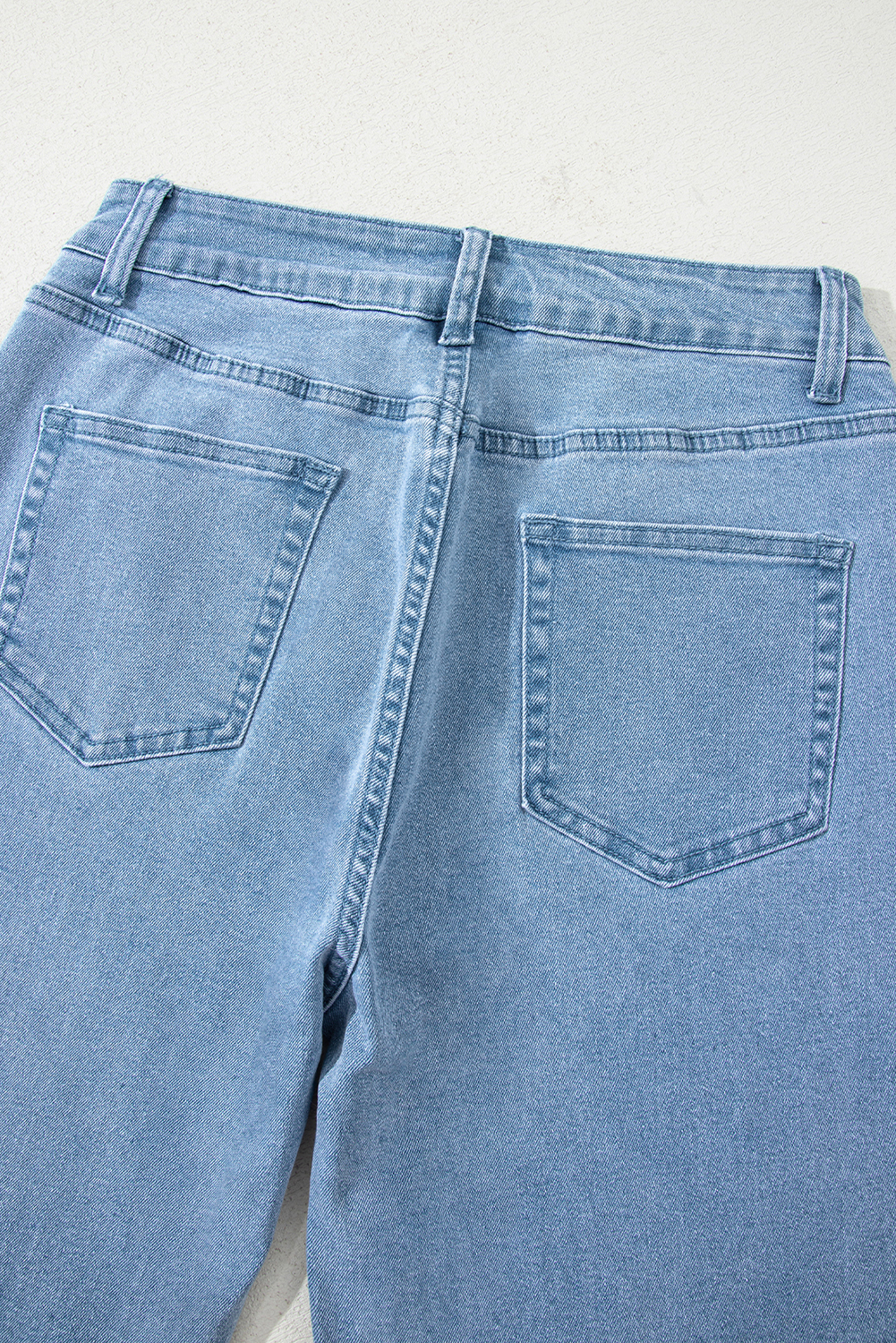 Peach Blossom Acid Washed High Rise Cropped Wide Leg Jeans