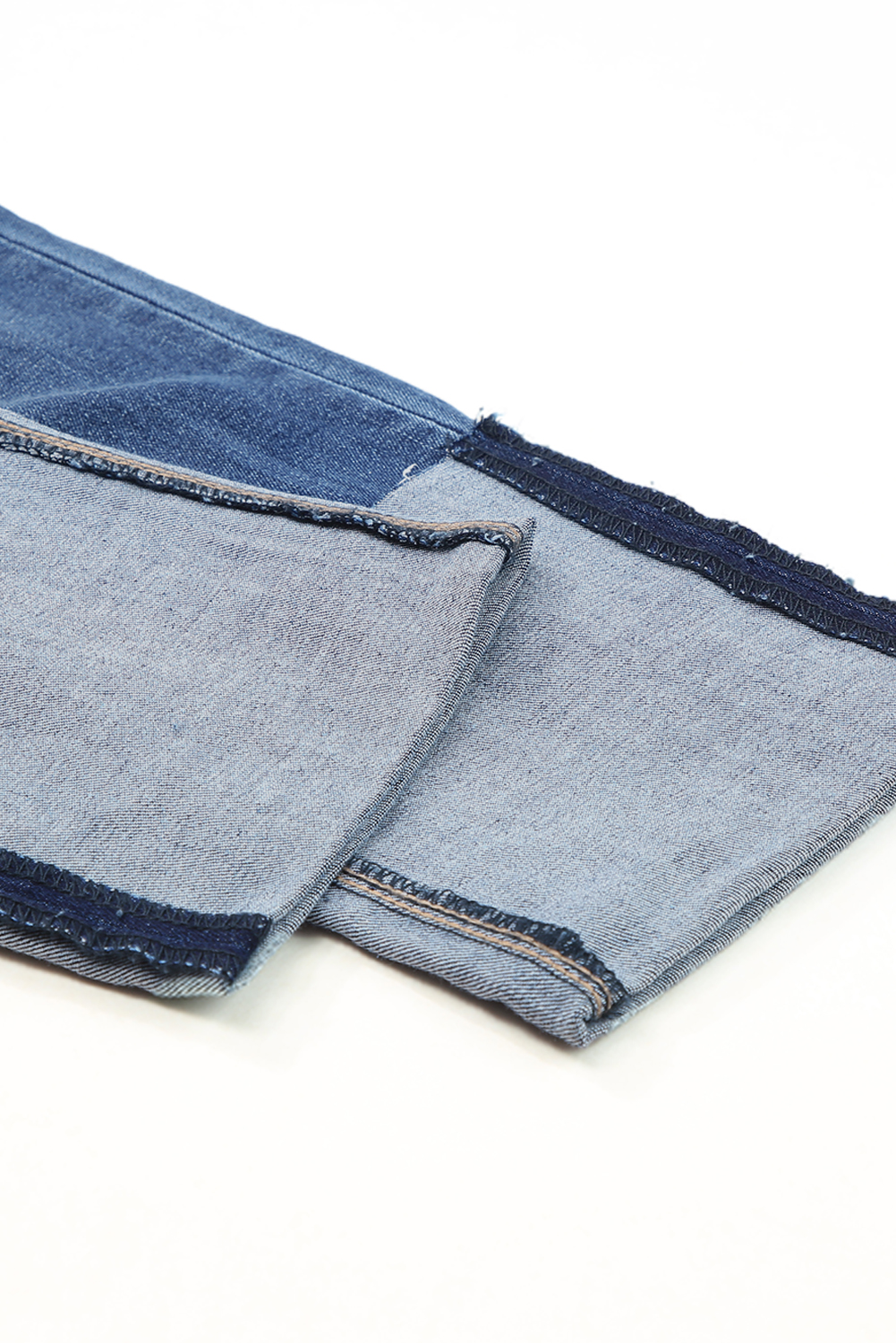 High Waist Distressed Straight Leg Jeans