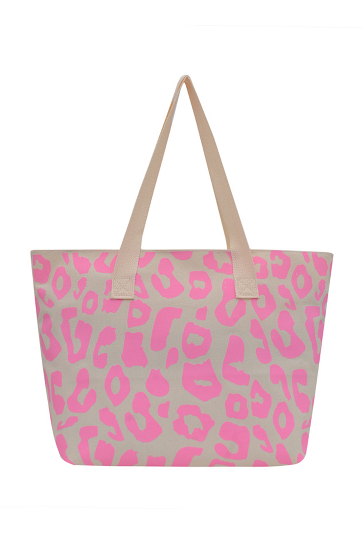 Black Leopard Print Canvas Tote Bag