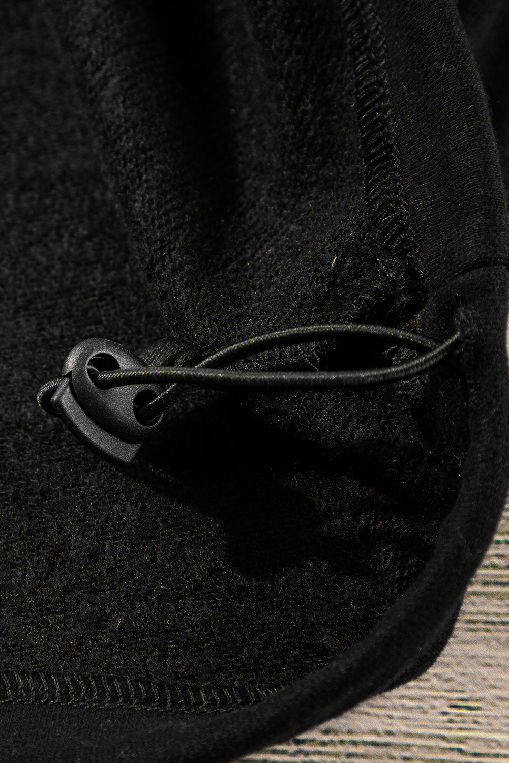 Bonbon Fleece Lined Half Zipper Kangaroo Pockets Loose Hoodie