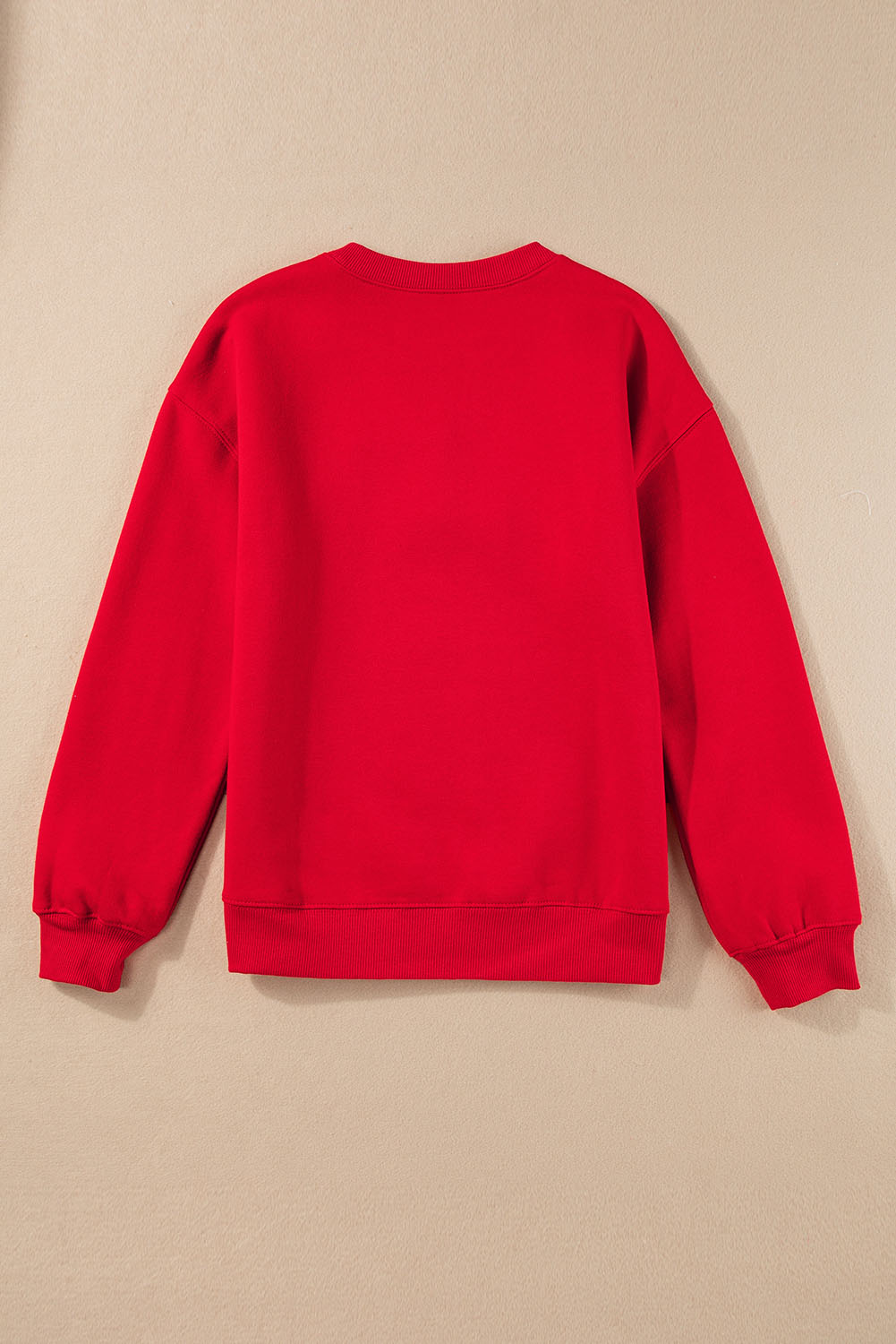 Pink LOVER Puff Print Drop Shoulder Pullover Sweatshirt