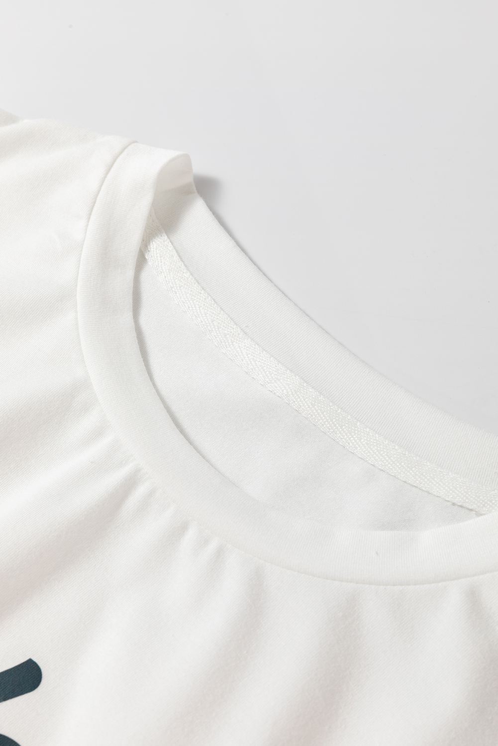 White Made in America Lip Printed O Neck T Shirt