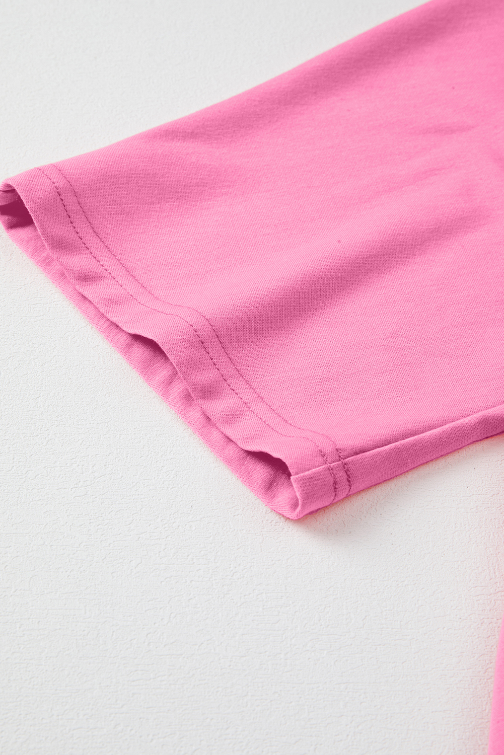 Pink Flower Patch Mineral Washed Terry Knit Cropped Wide Leg Pants