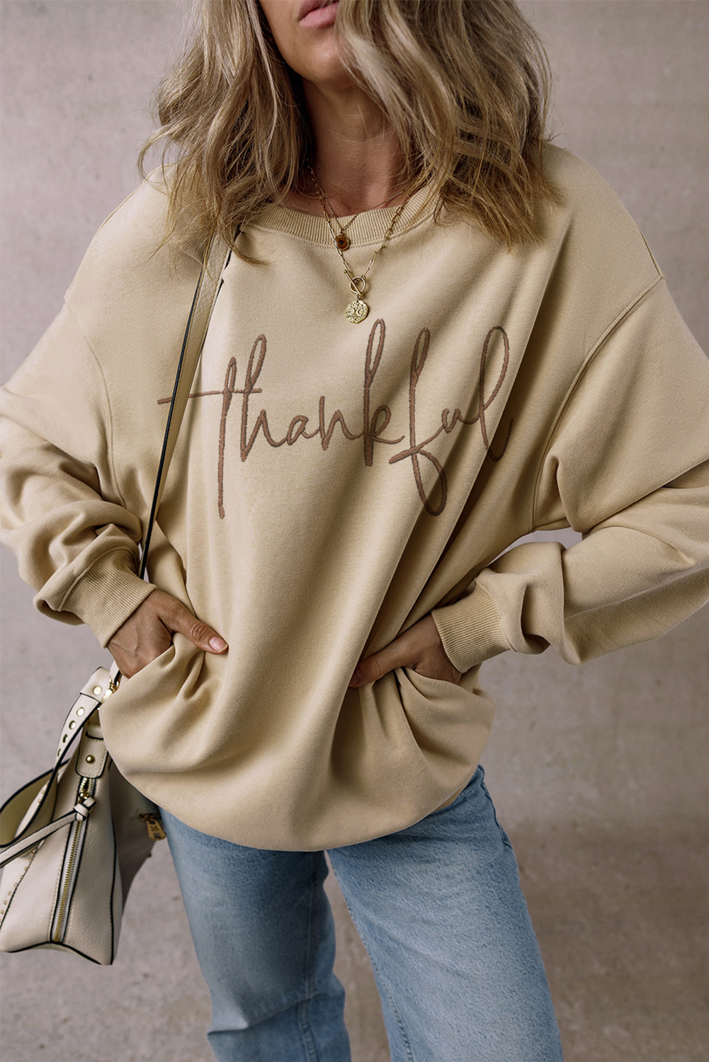 Parchment Shimmering Turkey Pattern Thanksgiving Holiday Sweatshirt