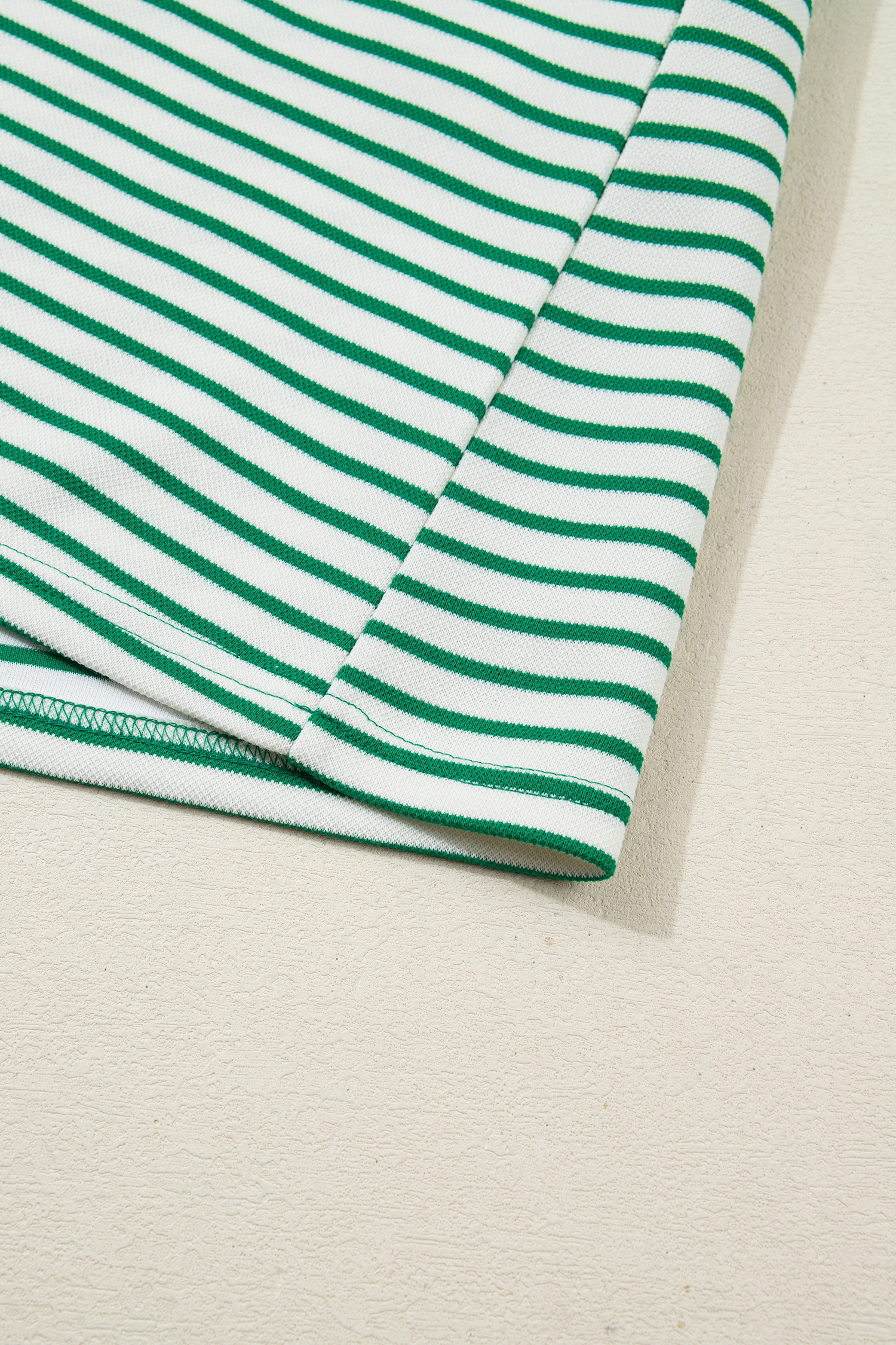 Green Stripe Magic St Patricks Day Sequin Graphic Zip Polo Tee Dress