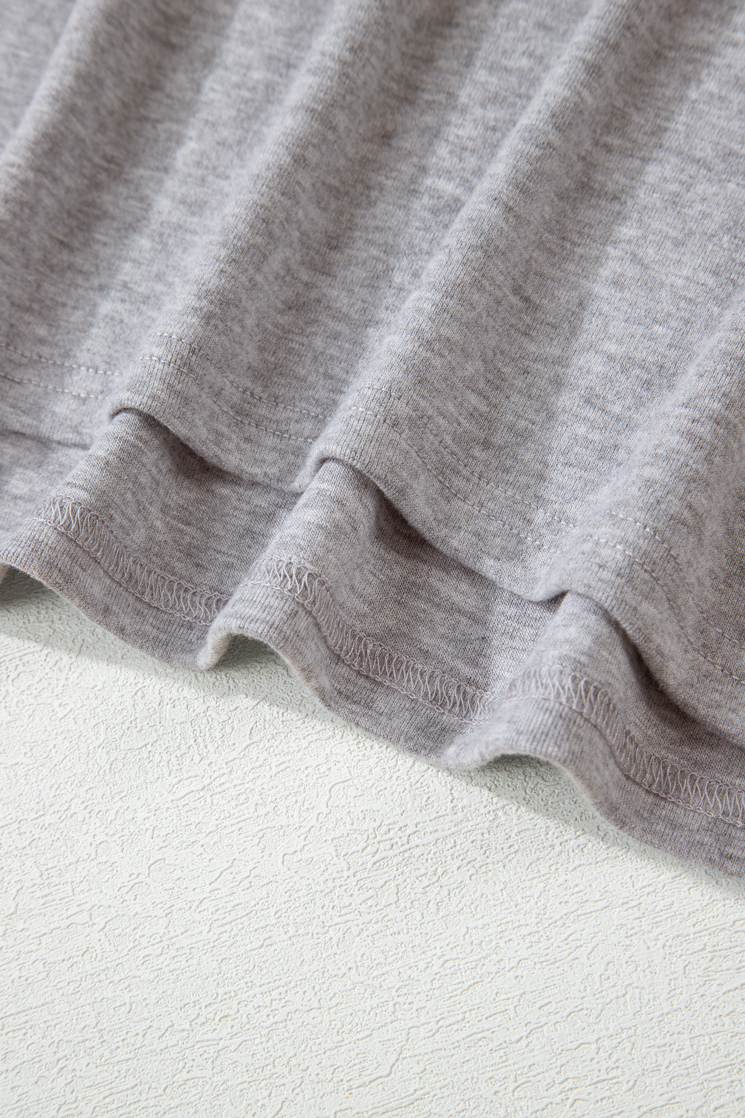 Light Grey Granny Square Crochet Detail Loose T Shirt