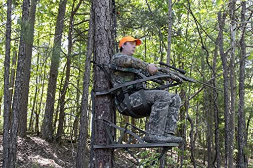 Summit Viper SD Climbing Treestand &ndash; Lightweight Aluminum, Foam Padded Seat, 300 lbs Capacity, Includes Safety Harness