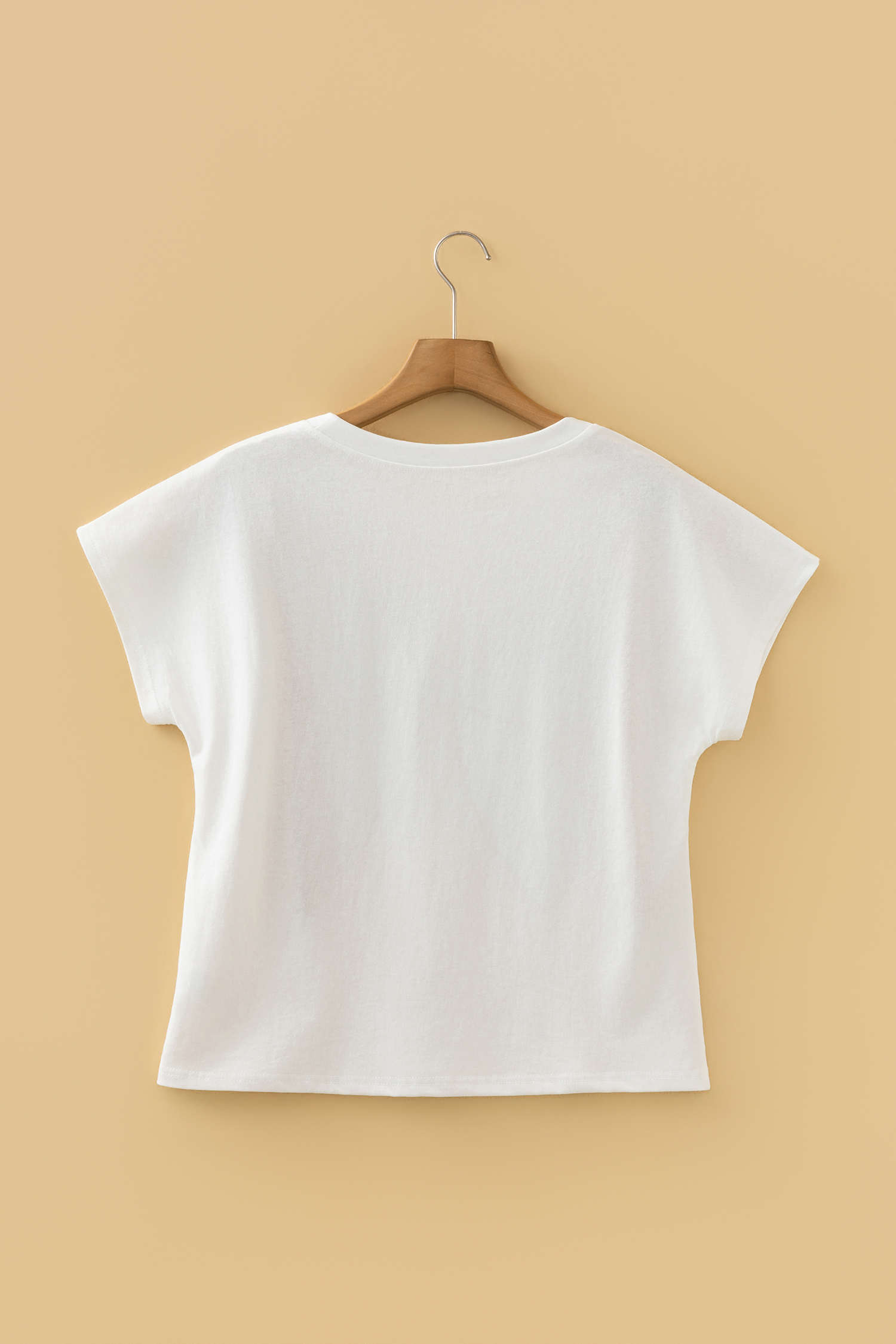 Pink Leopard Bow Embroidered Cotton Round Neck T Shirt