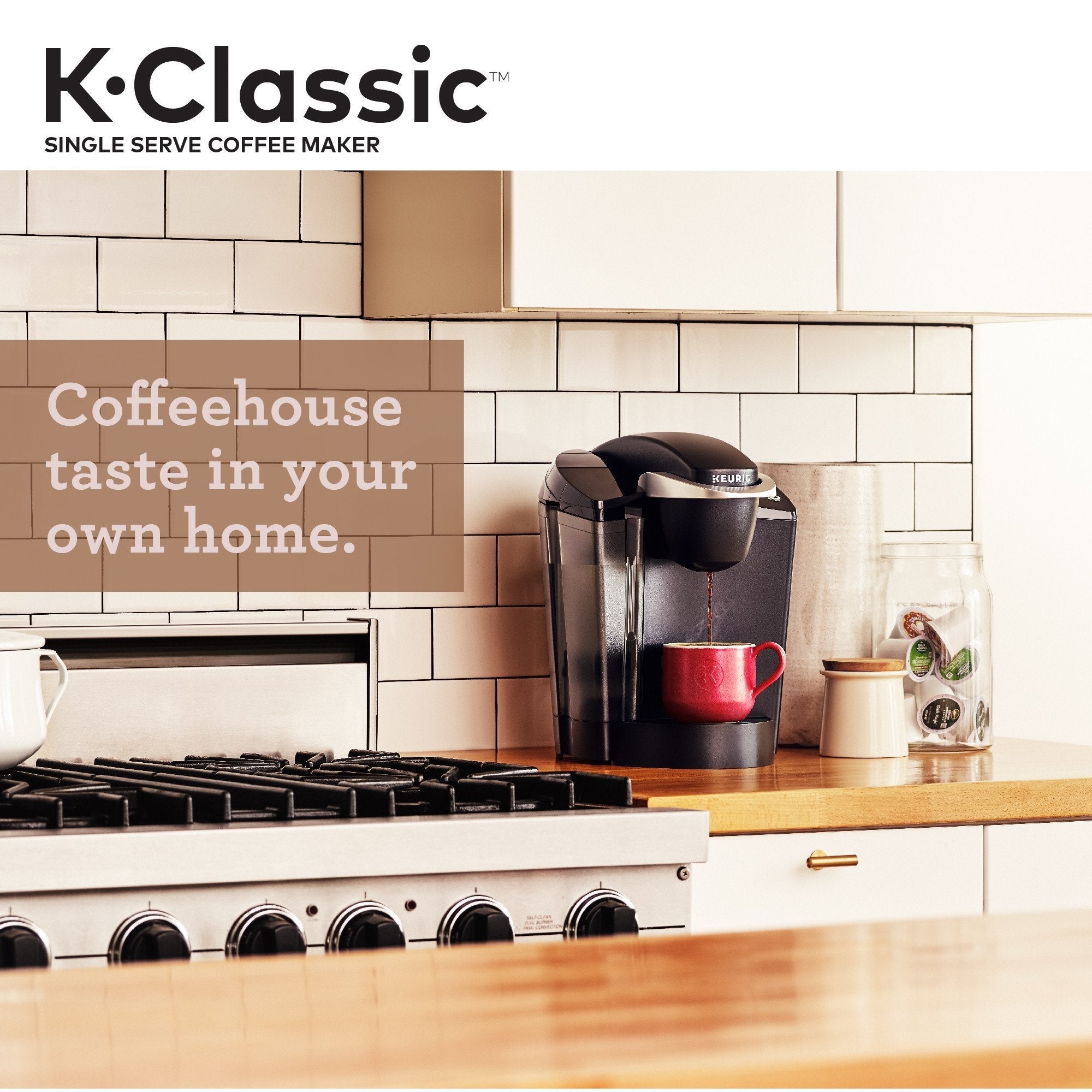 Keurig K Classic Coffee Maker Single Serve K Cup Pod Coffee Maker, Black