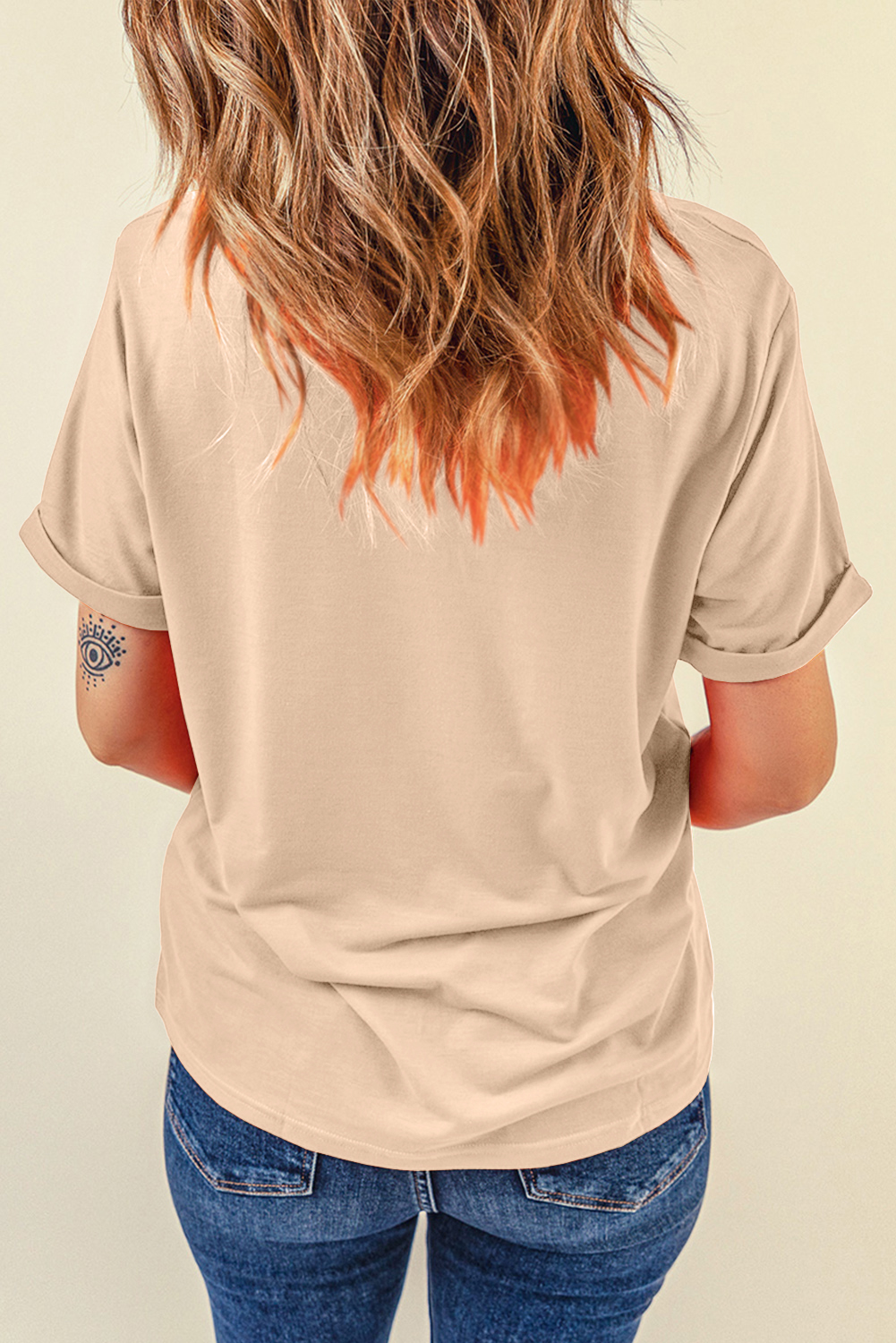 Khaki Flying Mallard Sequin Patched Graphic Tee