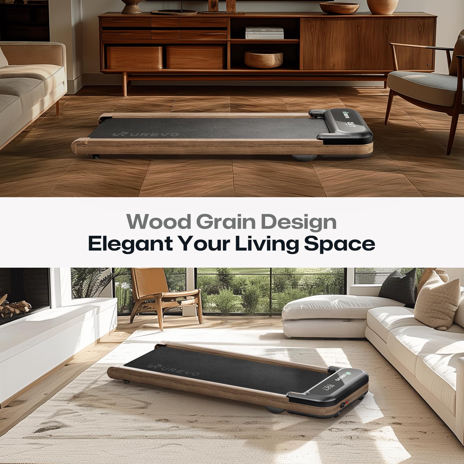 UREVO Smart Walking Pad, Compact Under Desk Treadmill