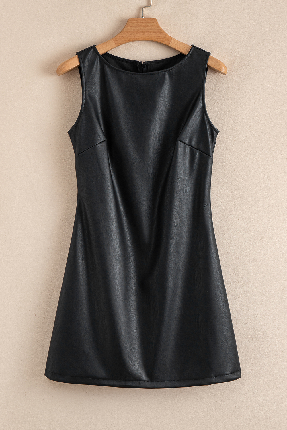 Wild Ginger  Vegan Leather Sleeveless Mini Dress