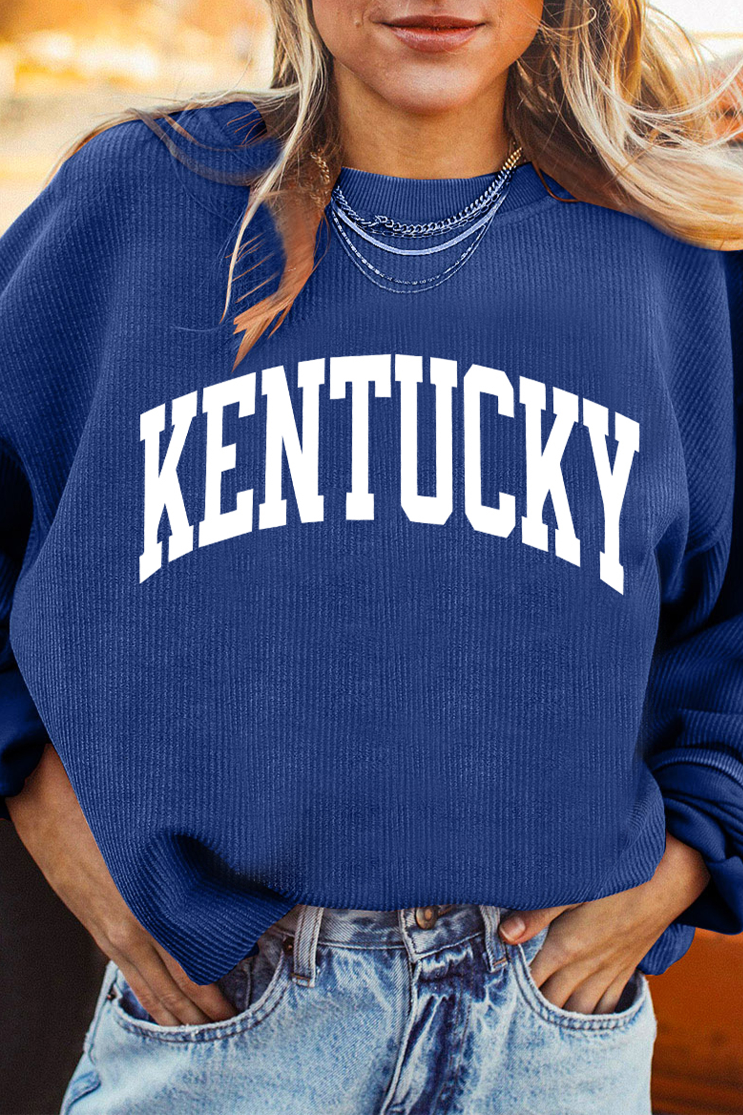 Green Camouflage KENTUCKY Crew Neck Summer Top