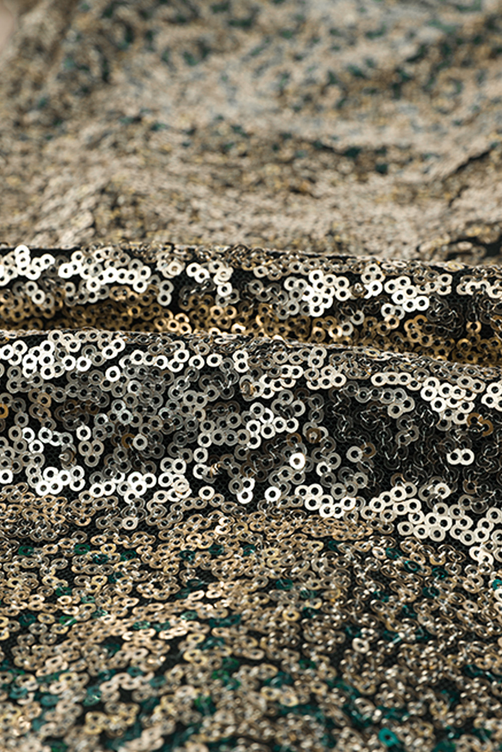 Green Black&Gold Gradient Sequined Pants