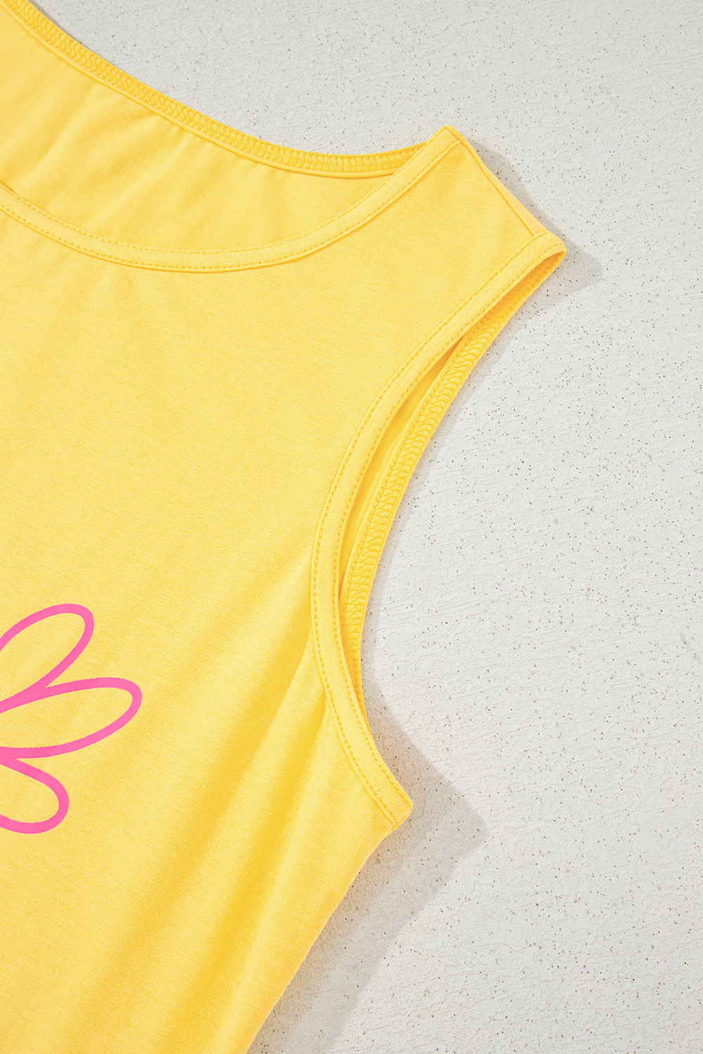 Blue Sun Graphic Casual Tank Top