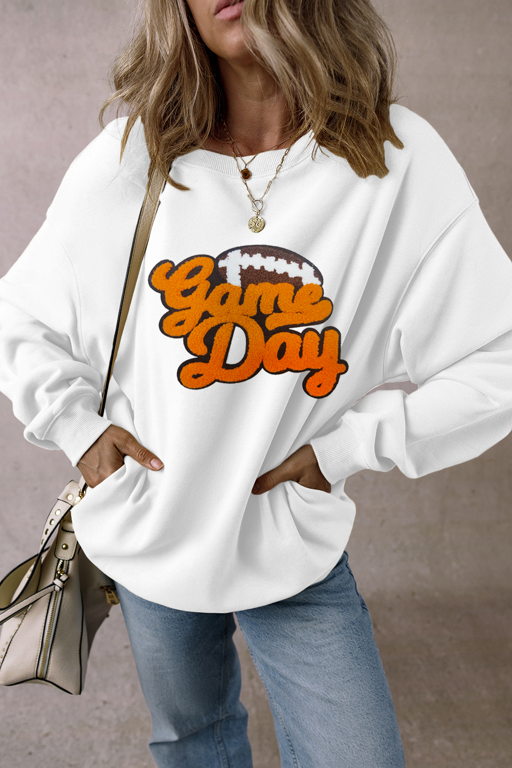 Parchment Shimmering Turkey Pattern Thanksgiving Holiday Sweatshirt