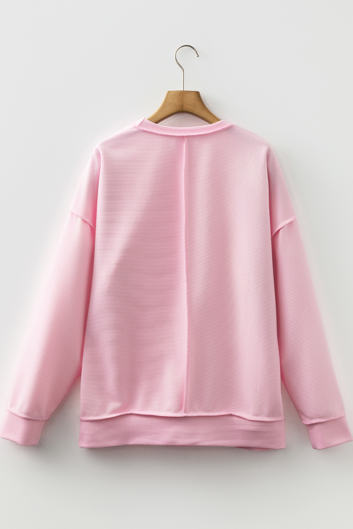Pink you are so loved Valentines Day Bow Embroidered Graphic Pullover Top