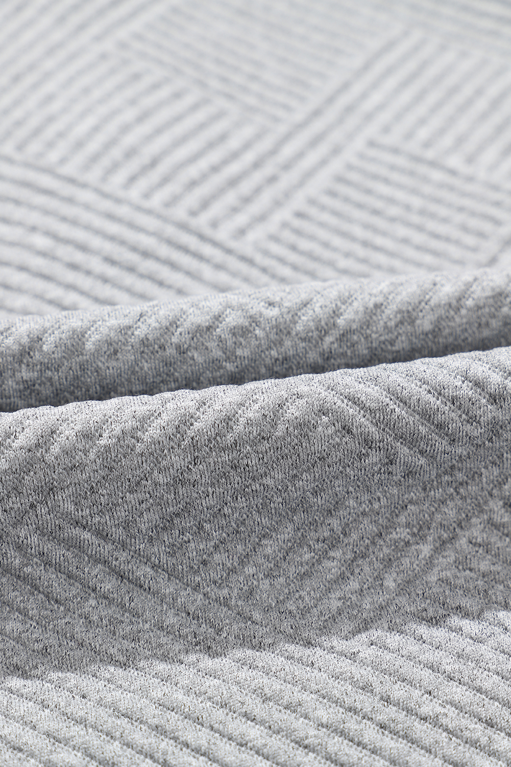Apricot  Asymmetric Buttons Detail High Neck Textured Sweatshirt