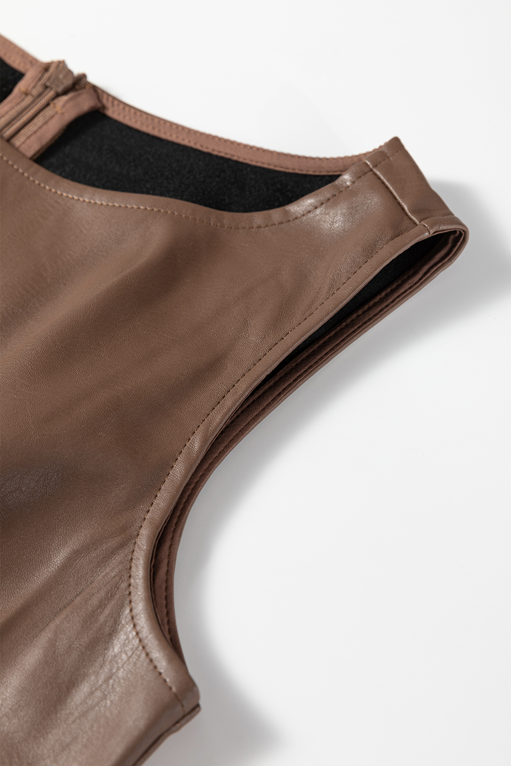 Wild Ginger  Vegan Leather Sleeveless Mini Dress