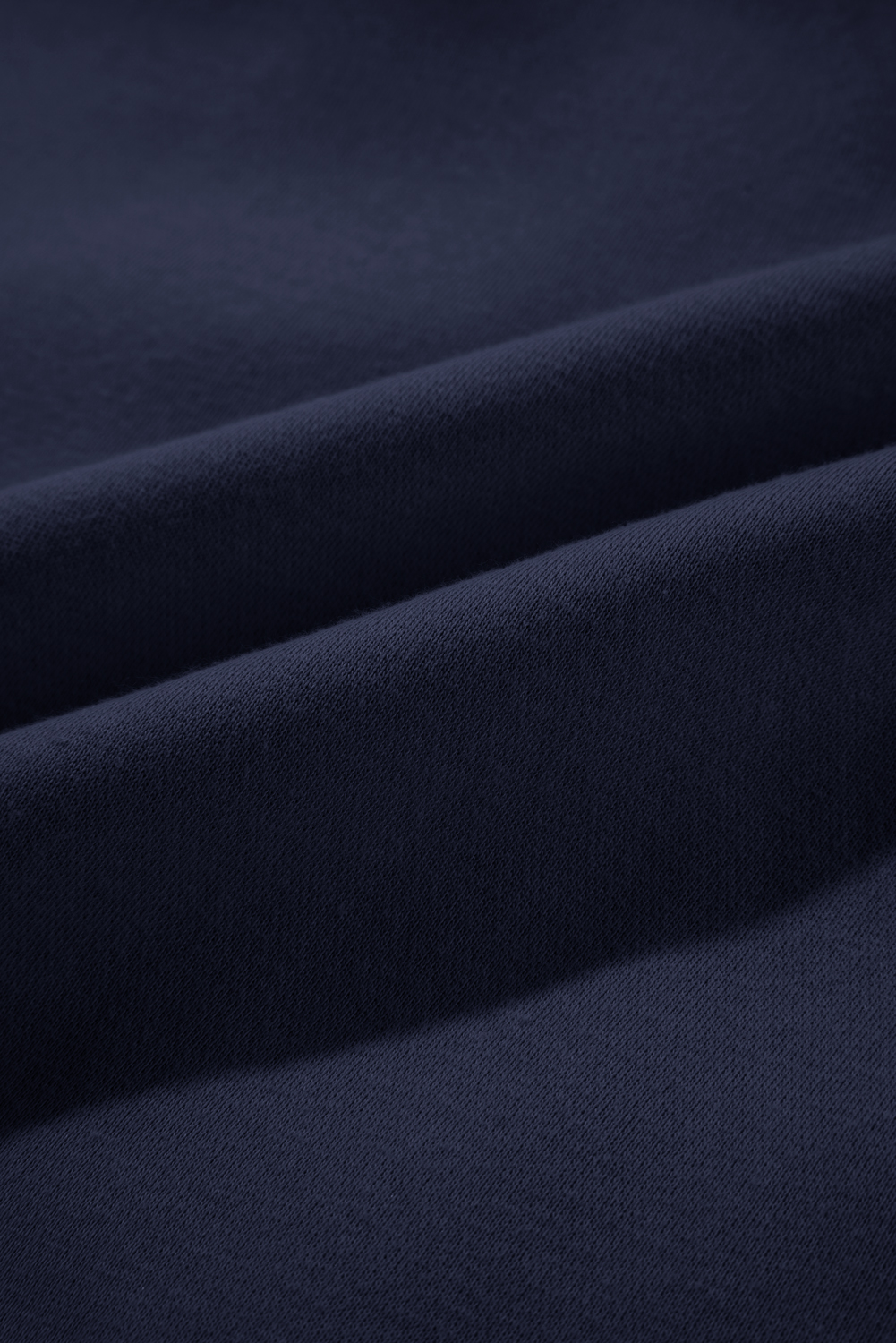 Navy Blue Solid Exposed Seams Hoodie and Joggers Activewear Set