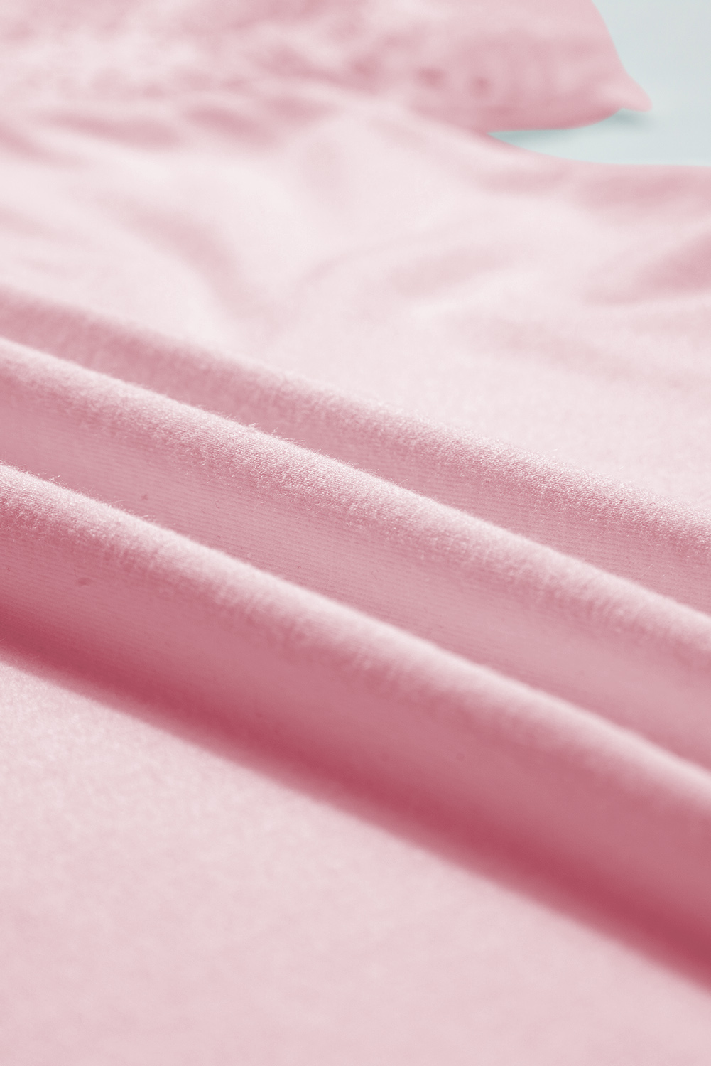 Pink Seamed Detail Contrast Lace Raglan Sleeve Tee