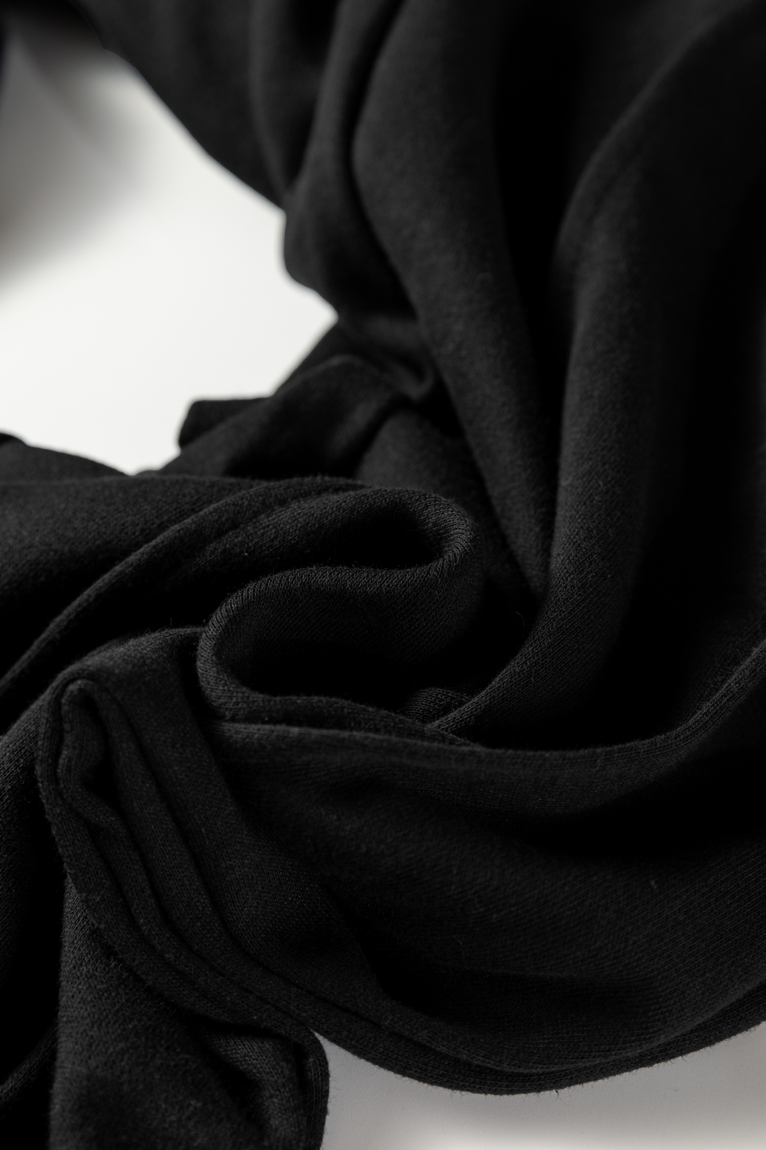 Black Seamed Drawstring High Waist Wide Leg Sweatpants