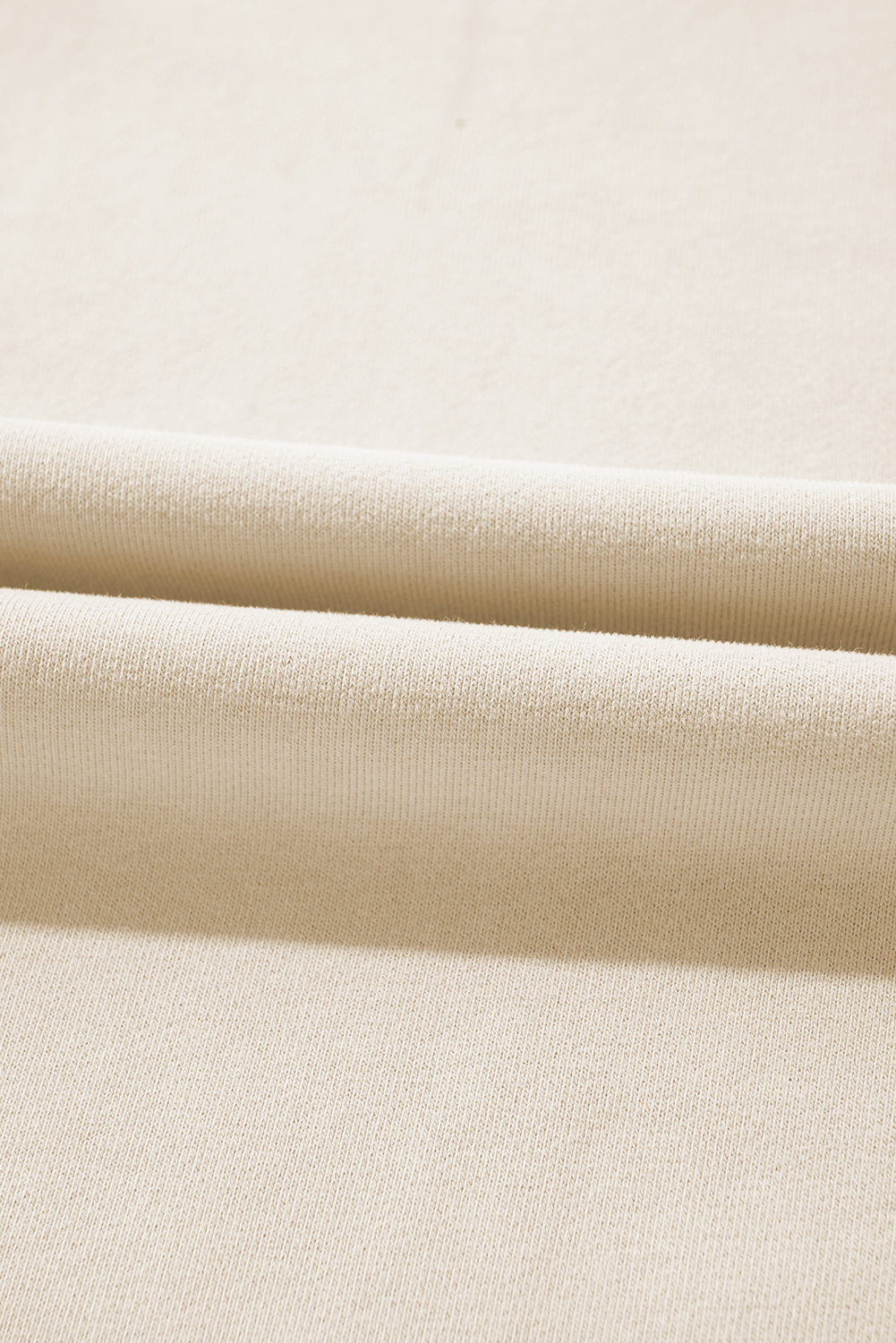 Apricot Loop Drawstring Elastic Waistband Casual Wide Leg Pants