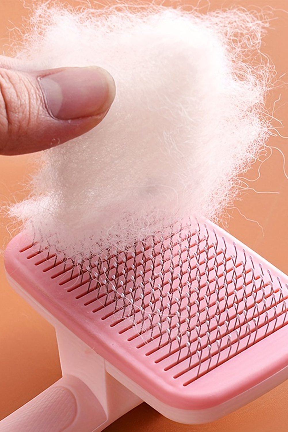 Pink Self Cleaning Gently Grooming Brush Pet Comb