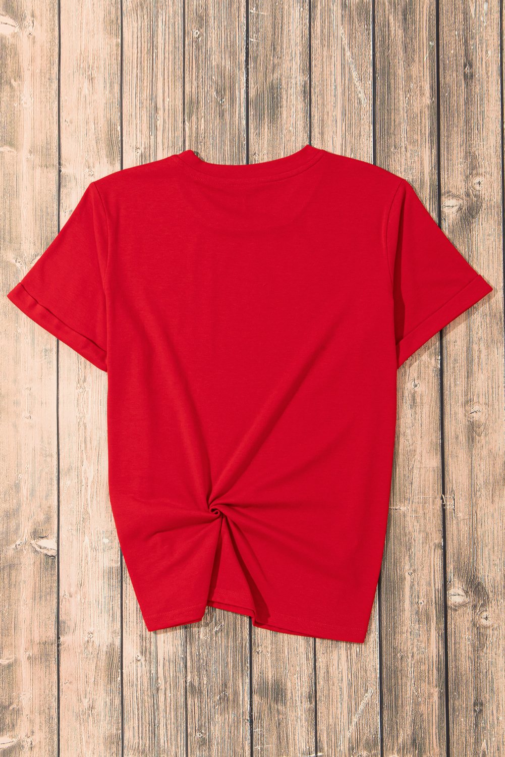 Red Western Animal Spots MAMA Letter Daisy Flower Printed Tee