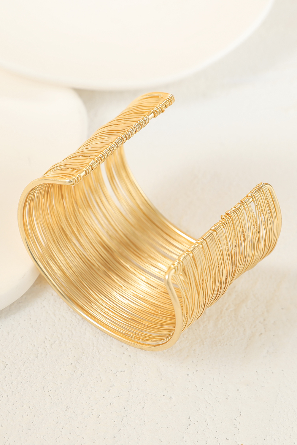 Gold Luxury Heavy Metal High Quality Open Wire Bracelet