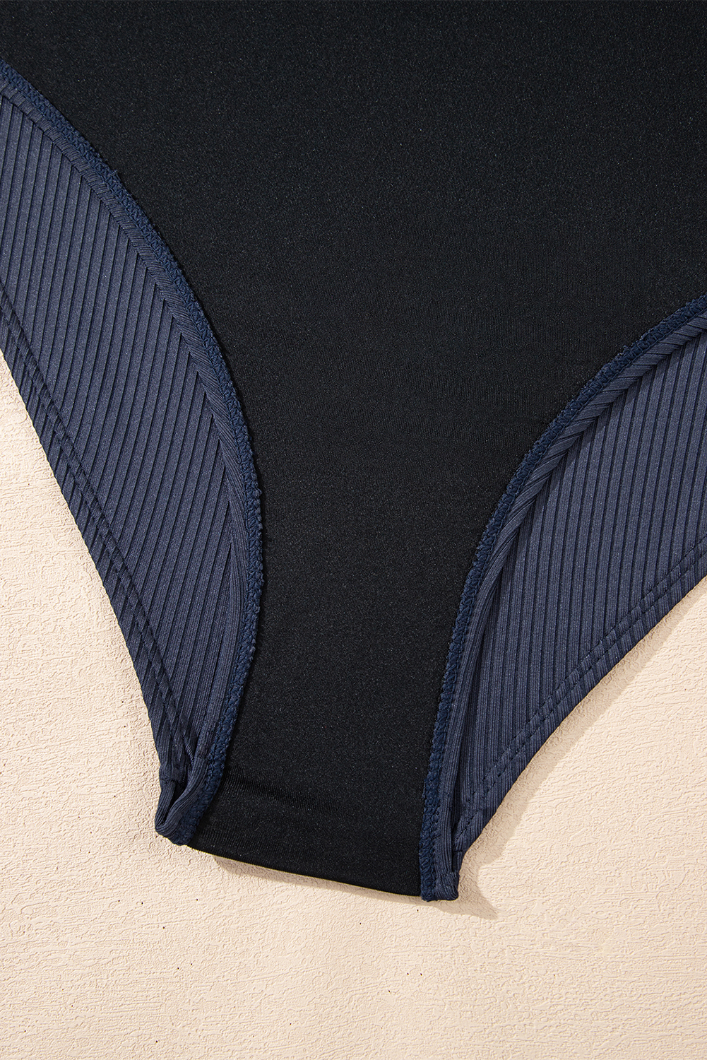Blackish Green Ruched U Neck Ribbed Tankini