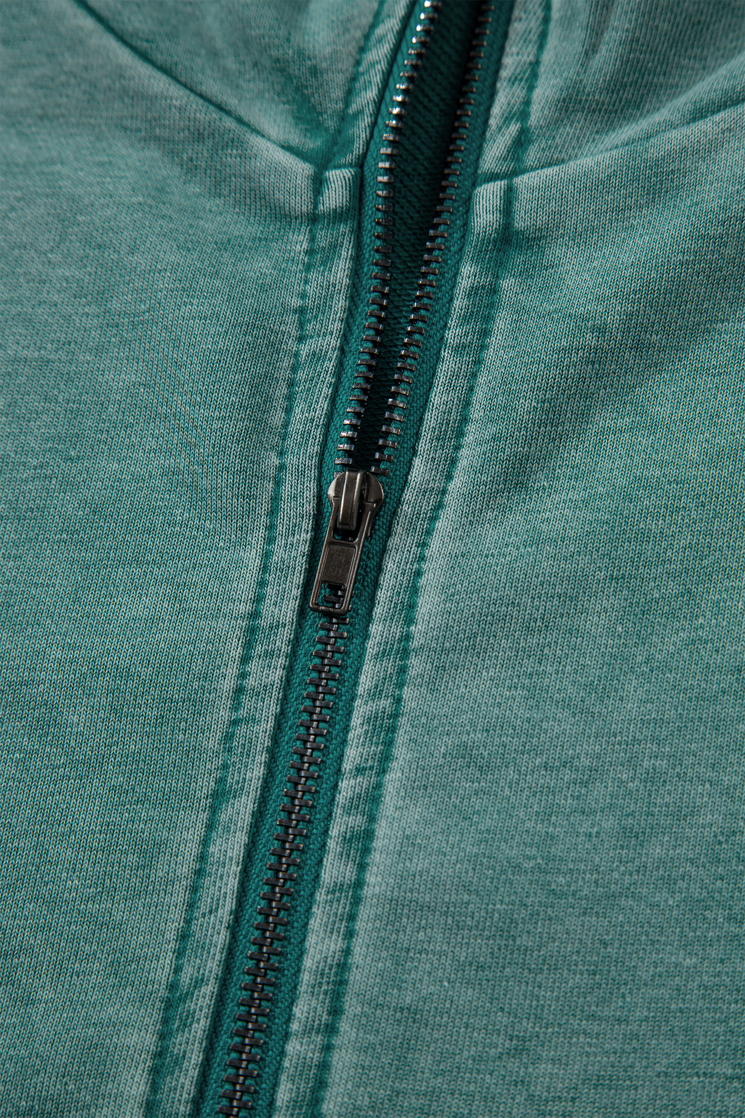 Canton Half Zip Kangaroo Pocket Mineral Wash Baggy Hoodie