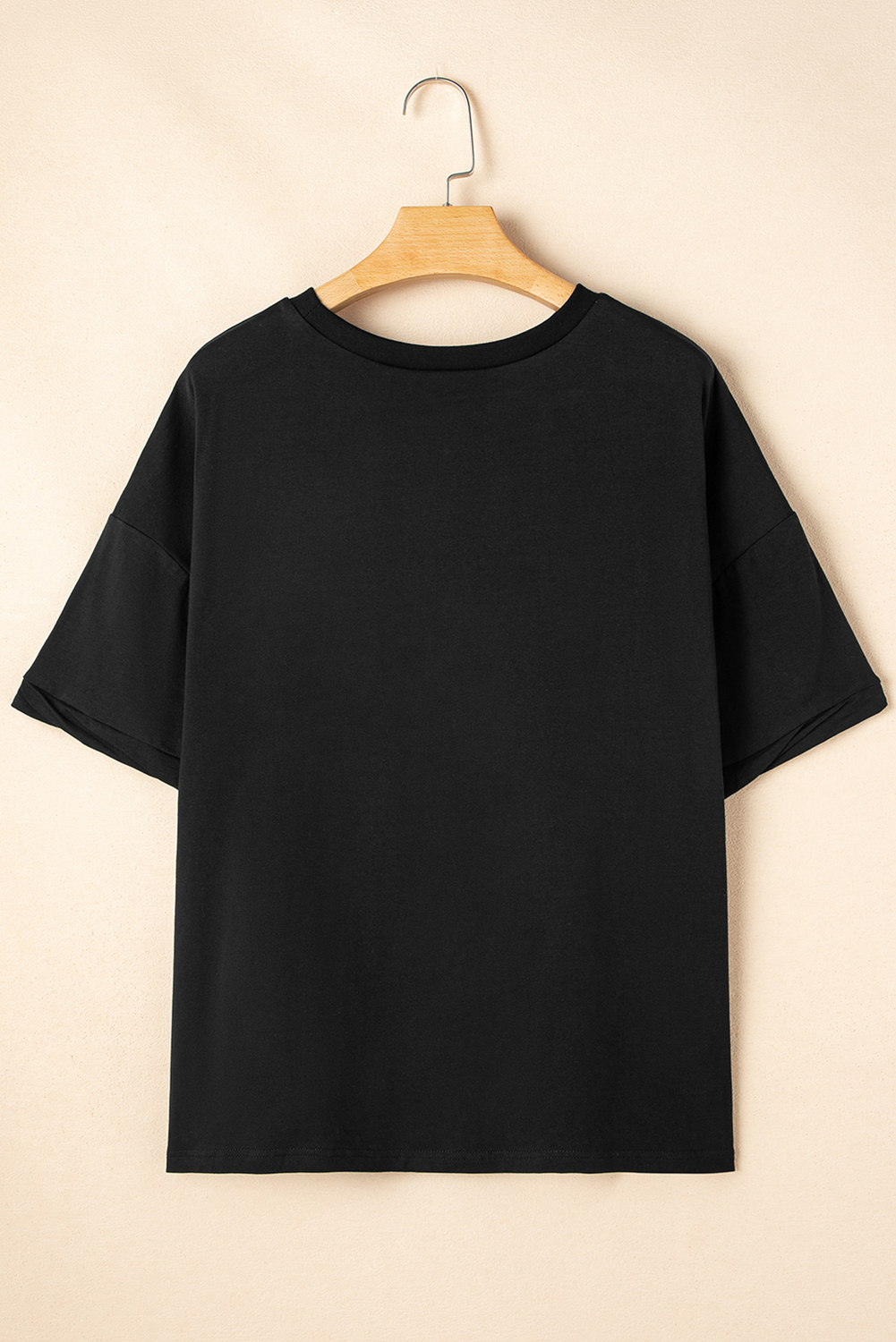 Black Sequin USA Bow Graphic Independence Day T Shirt