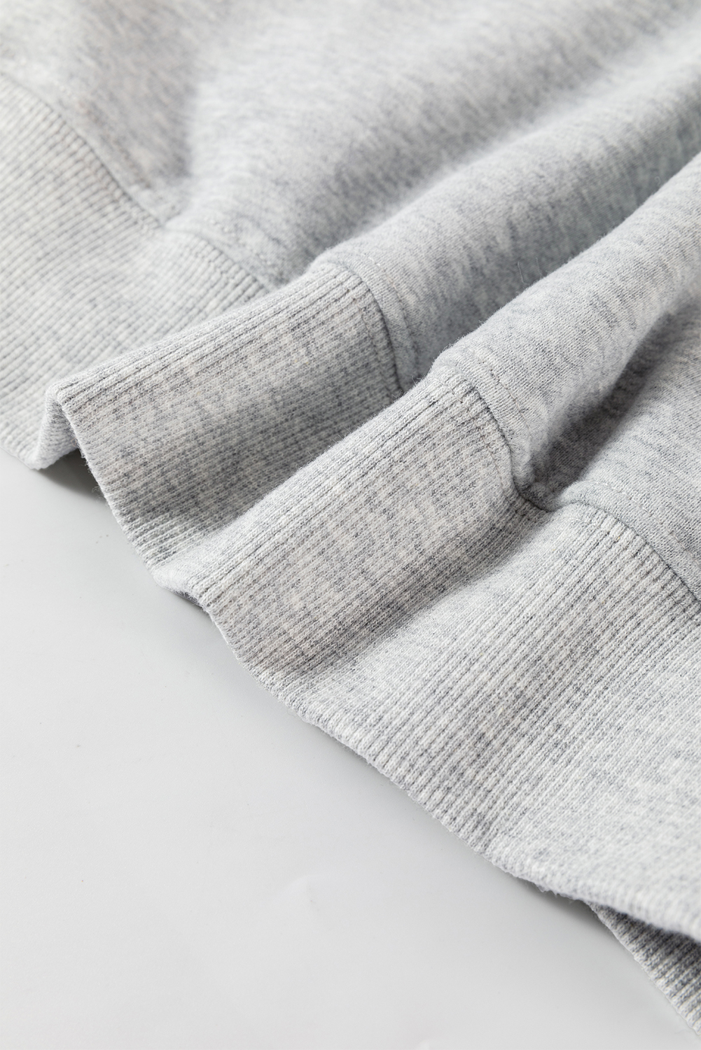Navy Blue Plain Drop Shoulder Crewneck Pullover Sweatshirt