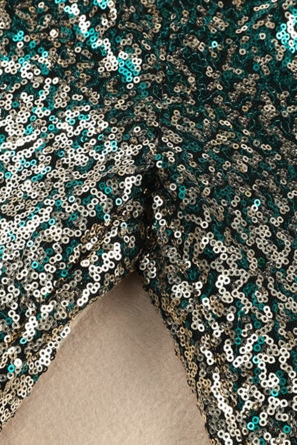 Green Black&Gold Gradient Sequined Pants