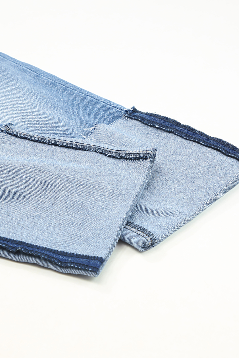 High Waist Distressed Straight Leg Jeans