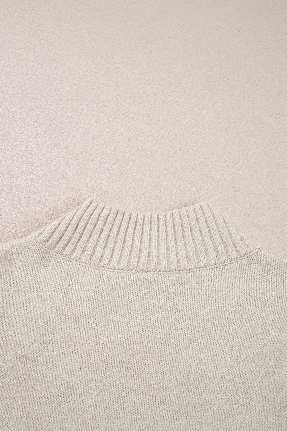 Parchment Pearl Beaded High Neck Bodycon Sweater Dress