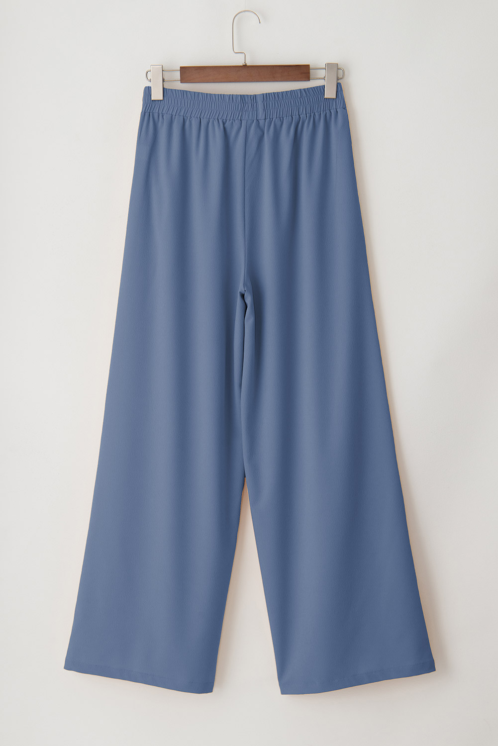 Rose Tan High Waisted Tie Front Side Pocket Wide Leg Flowy Casual Pants