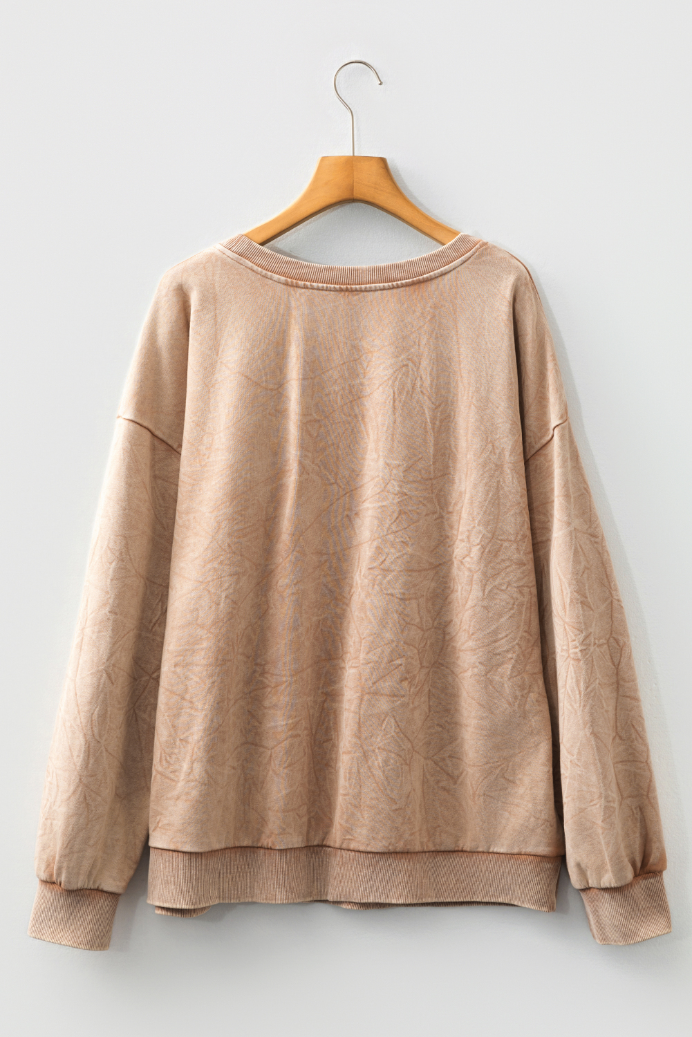 DUNE saved by grace Letter Embroidery Mineral Wash Loose Sweatshirt
