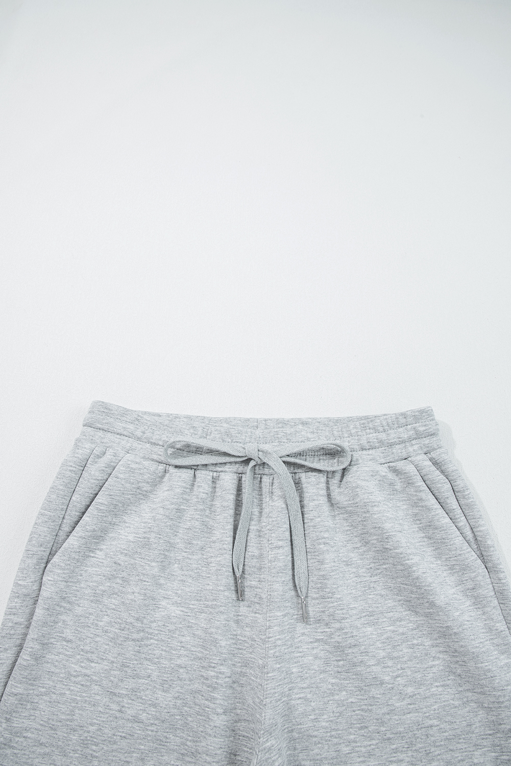 Black Zip Collar Long Sleeve Top Drawstring Pants Set