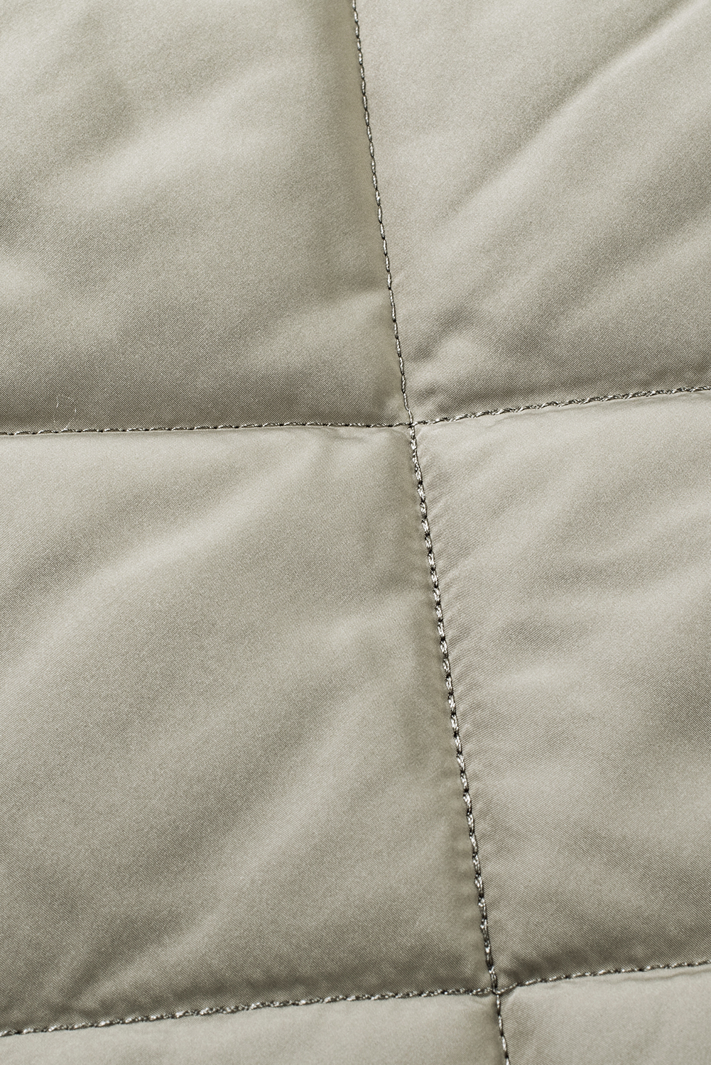 Green Quilted Snap Button Hooded Puffer Coat