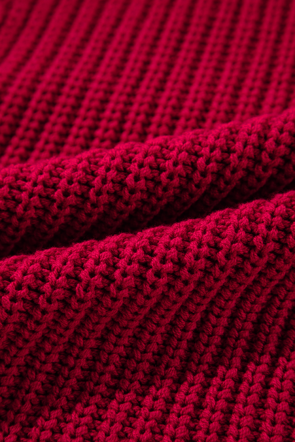 Racing Red Off-the-shoulder Knit Sweater