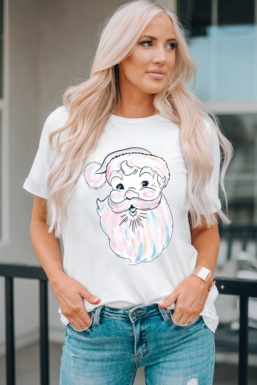 White Harvest Pumpkin Graphic Thanksgiving Tee