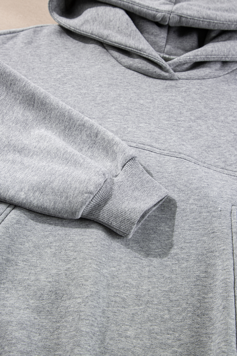 Navy Blue Solid Exposed Seams Hoodie and Joggers Activewear Set