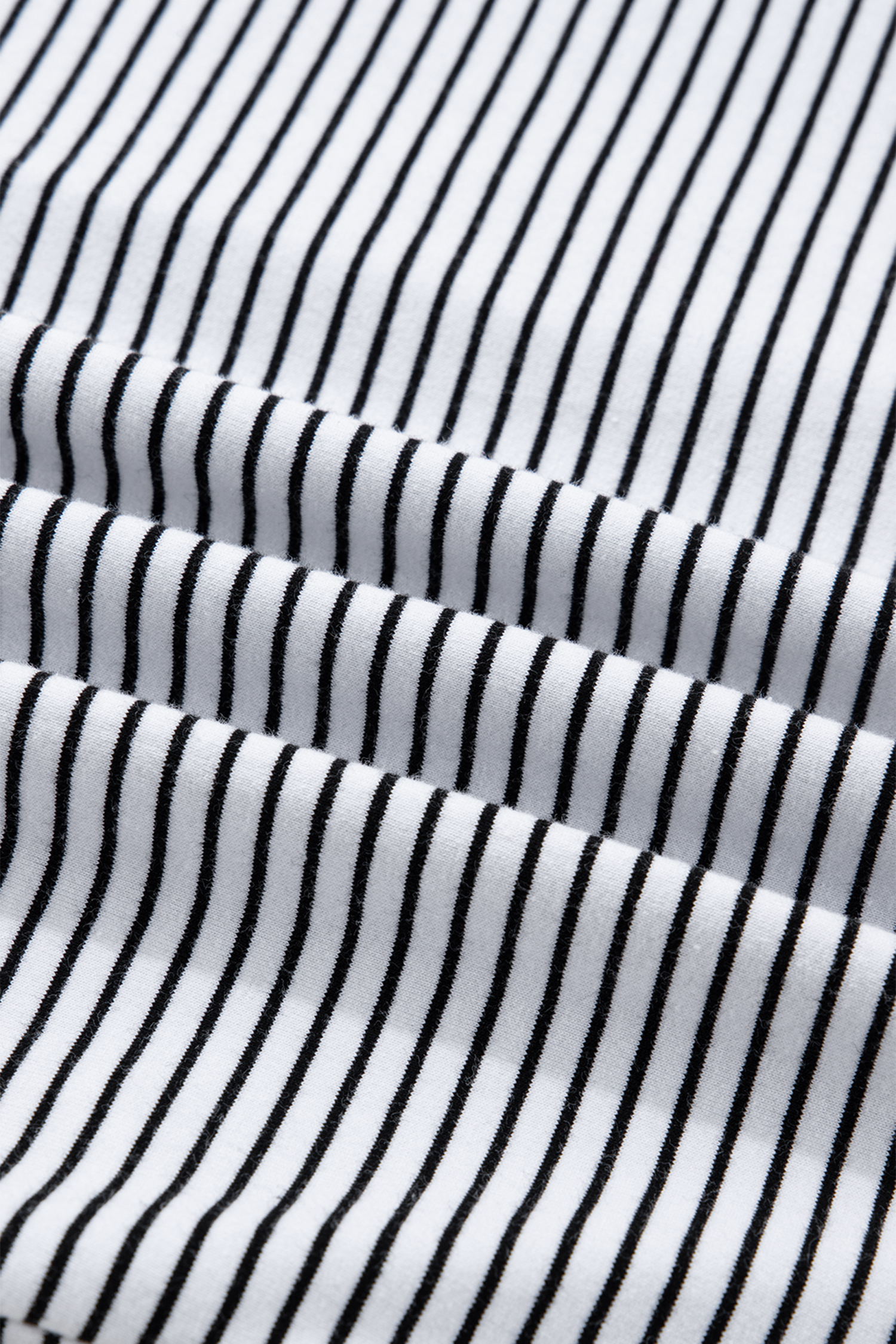 Rose Stripe Contrast Trim Round Neck Summer T Shirt
