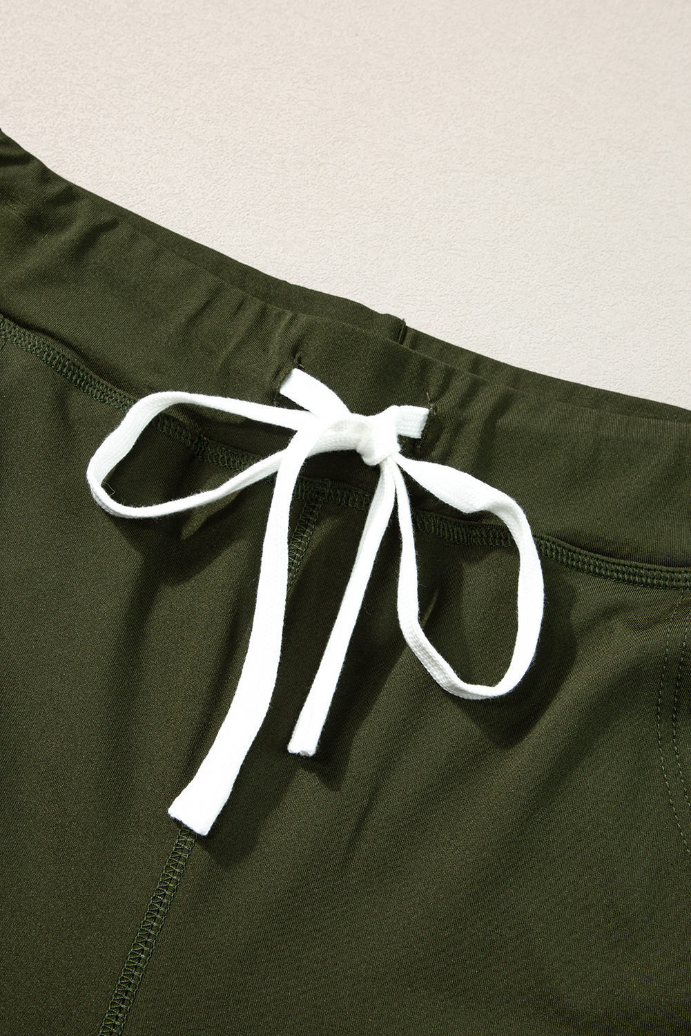 Black Drawstring Elastic Waistband Pocketed Joggers