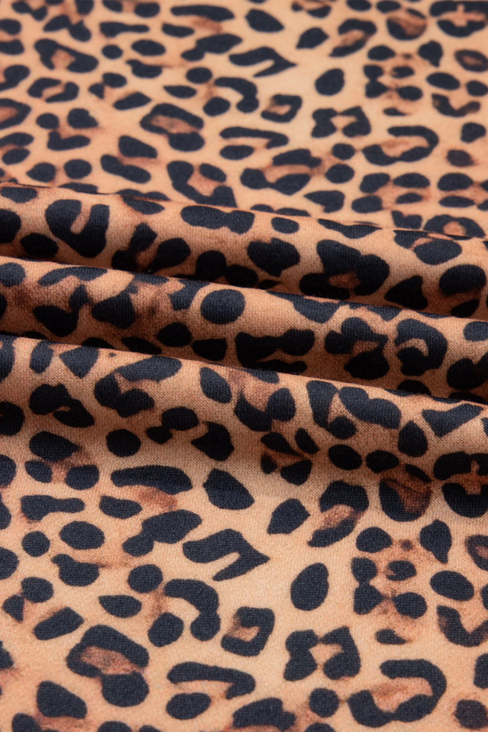 Khaki Leopard Pullover and Pants 2pcs Outfit with Bow Embroidery