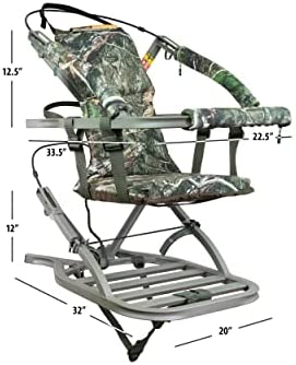 Summit Viper SD Climbing Treestand &ndash; Lightweight Aluminum, Foam Padded Seat, 300 lbs Capacity, Includes Safety Harness